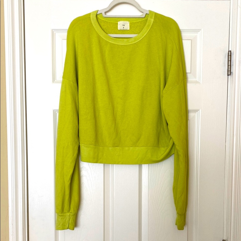 Anthropologie T.La Lime Green sweatshirt. Size M